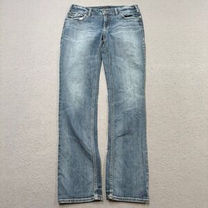 Silver Jeans Jeans Women's 31x34 Blue Denim Suki Straight Medium Wash Mid Rise